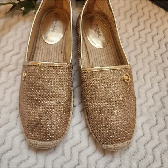 MICHAEL KORS HASTINGS METALLIC LINEN SLIP ON SIZE 9M - Picture 5 of 9